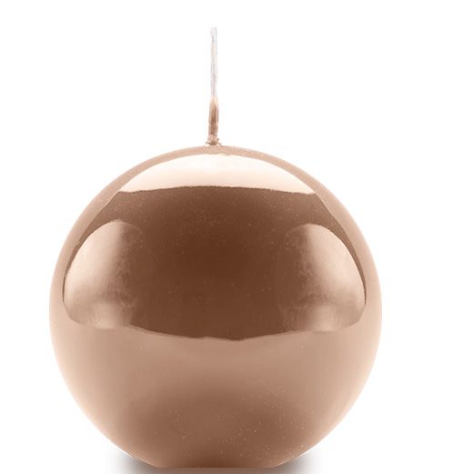 Candela sfera Laccata  Ø 10 cm -  1 pezzo - Mocha Mousse  Home Decor 