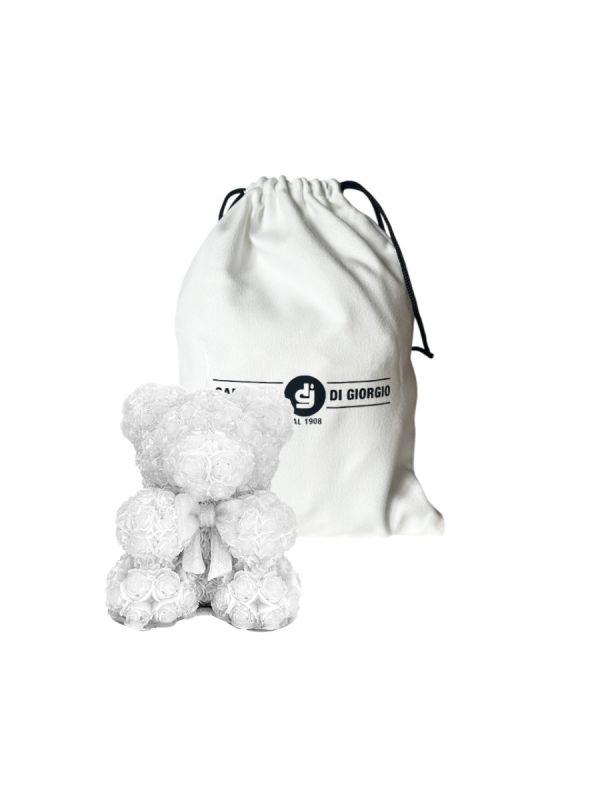 Candela Orsetto - Bianco - H10 cm x 8cm 