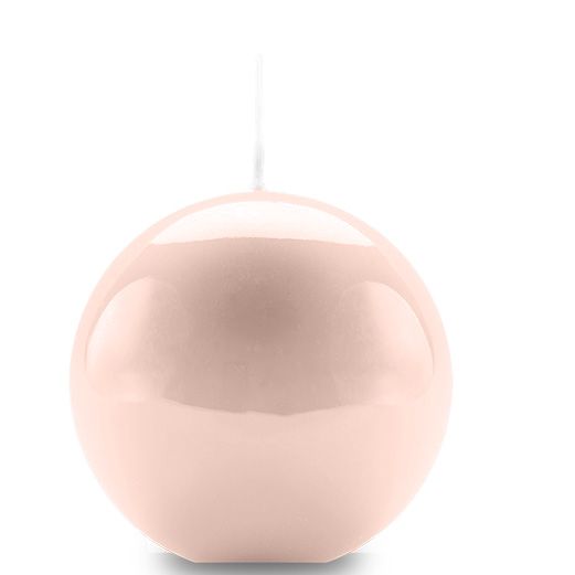 Candela sfera Laccata  Ø 10 cm -  1 pezzo - Pesca-  Home Decor 