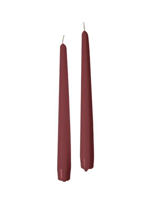 Candele coniche Ø 2,2 cm h. 30 cm 12 pezzi - Borgogna