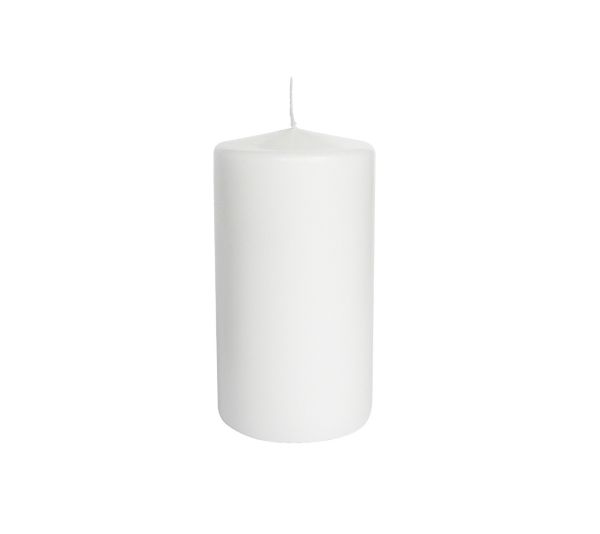12 Candele diametro 6 cm altezza 10 cm - Bianco