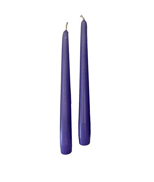 Candele coniche Ø 2,2 cm h. 30 cm 12 pezzi - Lavanda