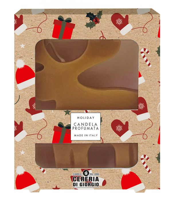 Candela a forma di Renna artigianale - Pocket Season - Natale