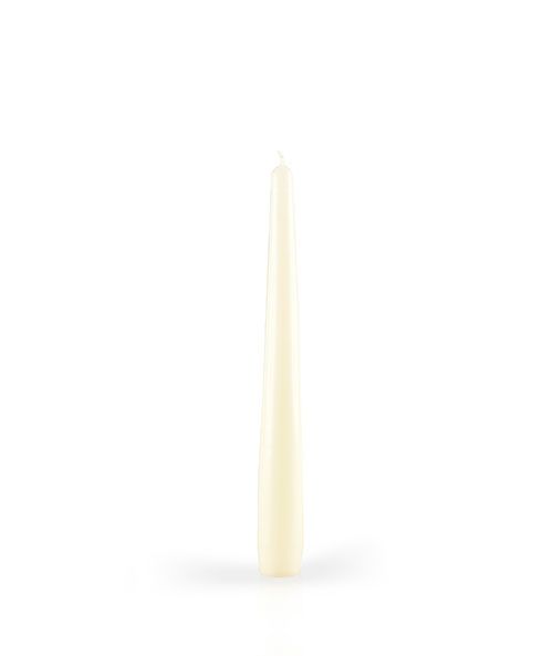 Candele laccate coniche Ø 2,2 cm h. 21 cm 3 pezzi - Avorio