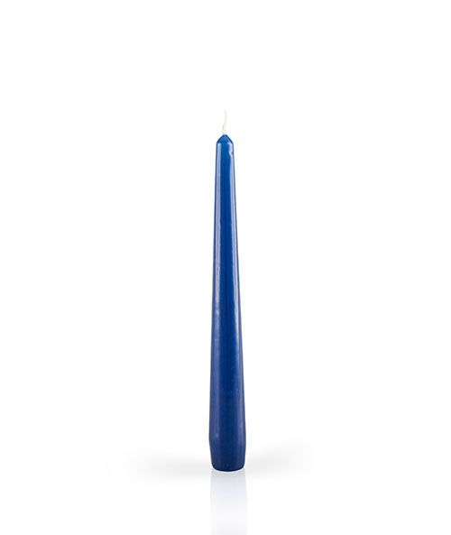 Candele laccate coniche Ø 2,2 cm h. 21 cm 3 pezzi - Blu