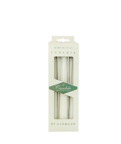 Candele laccate coniche Ø 2,2 cm h. 21 cm 3 pezzi - Blu