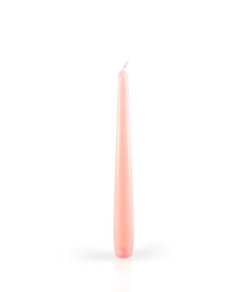 Candele laccate coniche Ø 2,2 cm h. 21 cm 3 pezzi - Rosa chiaro