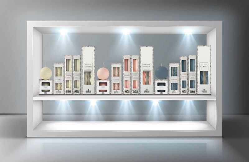 Candela sfera Laccata  Ø 10 cm -  1 pezzo - Bordeaux -  Home Decor 