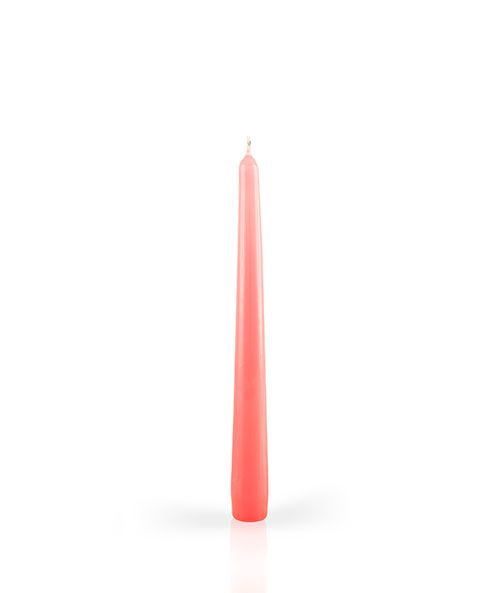 Candele laccate coniche Ø 2,2 cm h. 21 cm 6 pezzi - Rosa antico