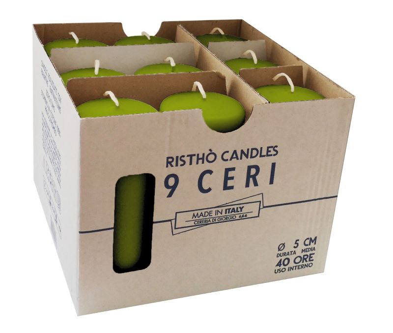 Ceri Ø 5 cm h. 12 cm 9 pezzi - Pistacchio