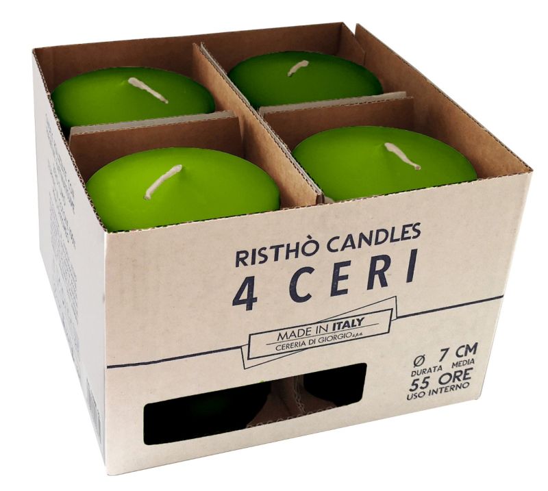 Ceri Ø 7 cm h. 10 cm 4 pezzi - Pistacchio 