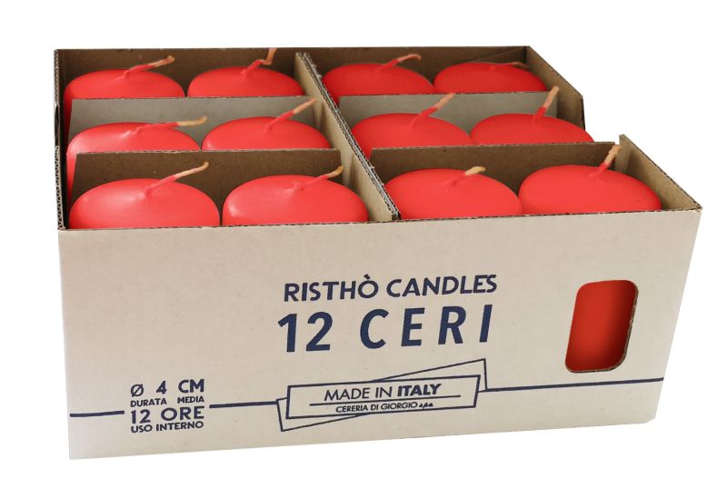 Ceri Ø 4 cm h. 7 cm 12 pezzi - Rosso