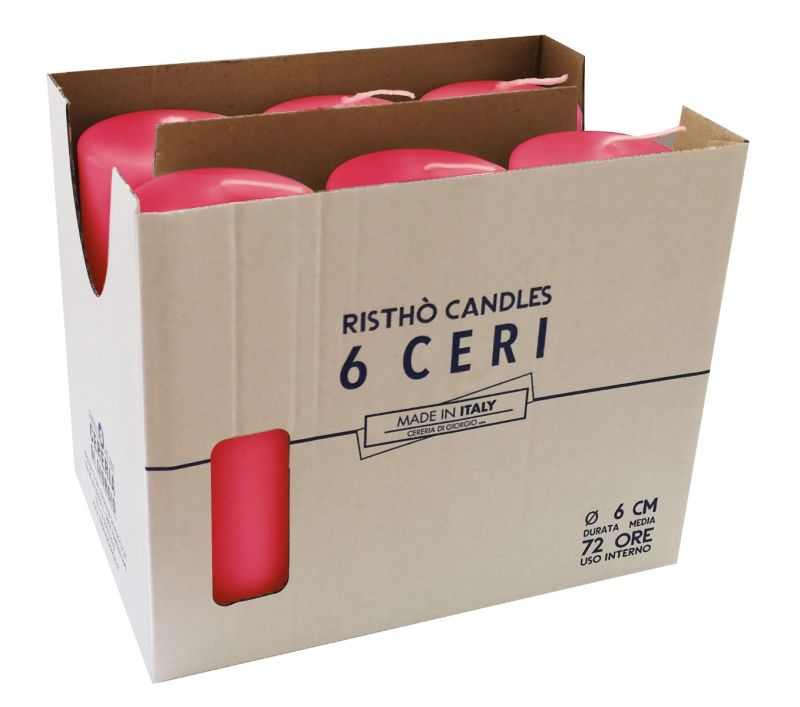 Ceri Ø 6 cm h. 15 cm 6 pezzi - Rosso