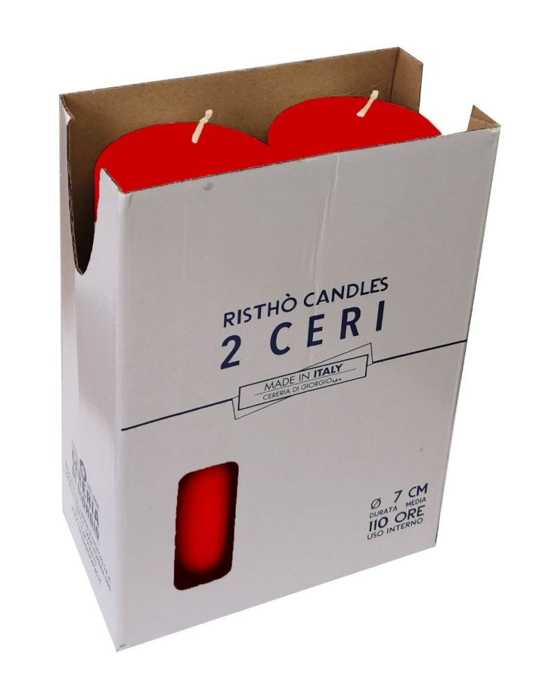 Ceri Ø 7 cm h. 20 cm 2 pezzi - Rosso