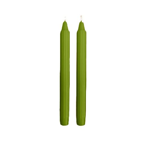 Candele scanalata Ø 2,2 cm h. 25 cm 8 pezzi -Pistacchio