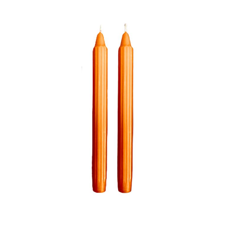 Candele scanalata Ø 2,2 cm h. 25 cm 8 pezzi- Terracotta