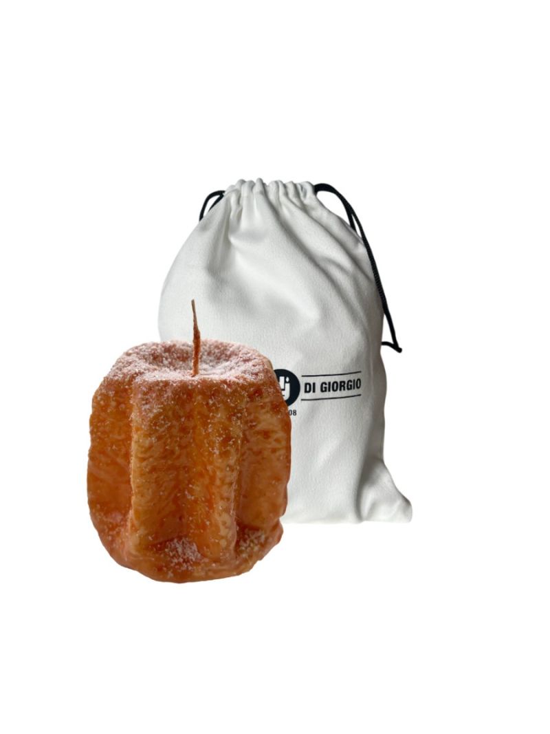 Candela a Forma di Pandoro - Color Caramello - Idea Regalo