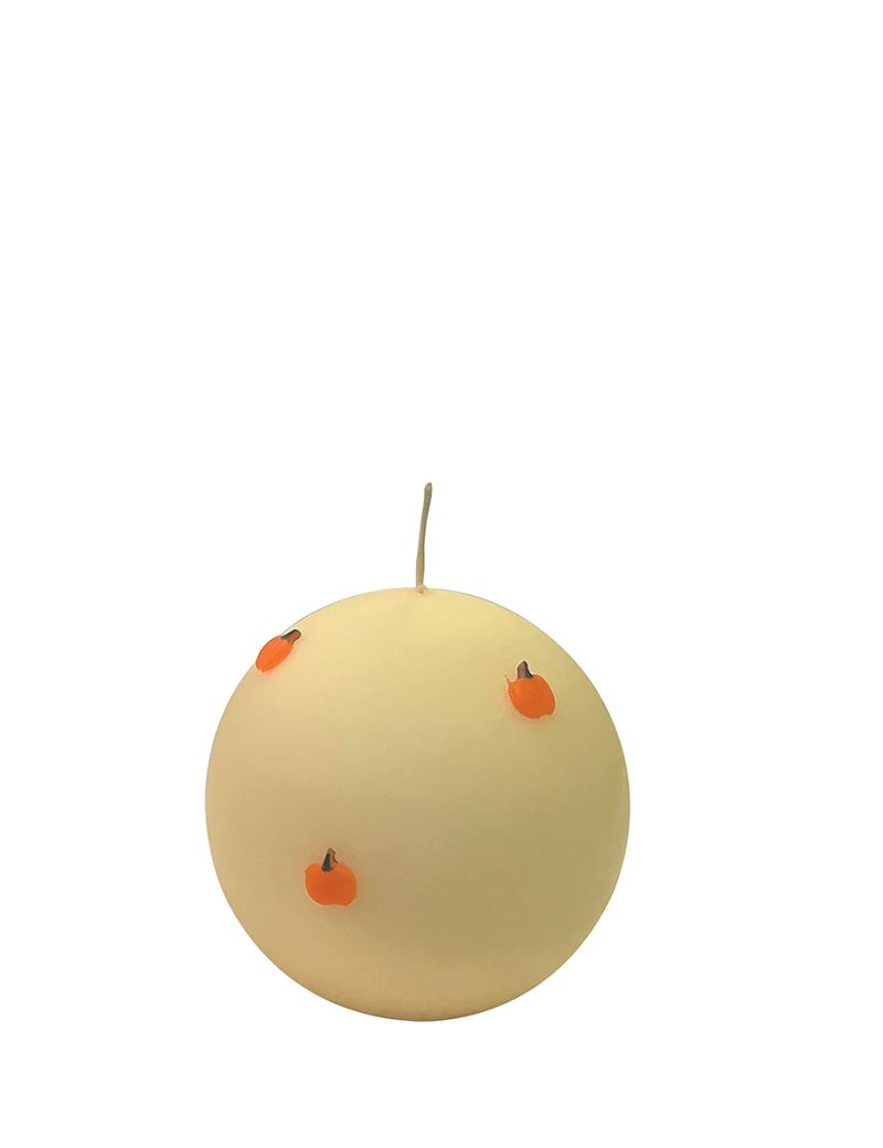 Sfera con zucche in cera  Ø 10  - Avorio
