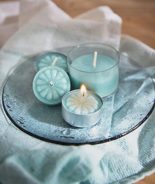 Candele profumate Acqua in bicchierino - 6 pezzi - Senza allergeni