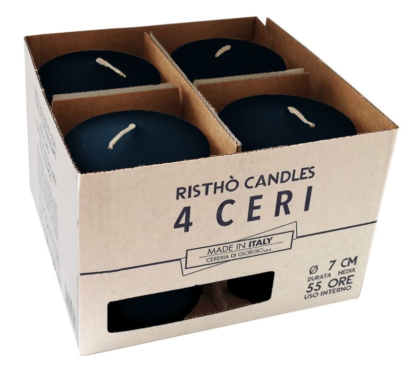 Ceri Ø 7 cm h. 10 cm 4 pezzi - Blu  Notte 