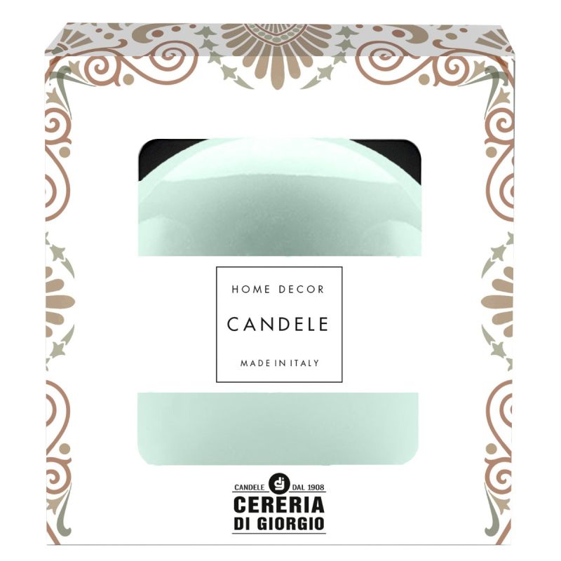 Candela sfera Laccata  Ø 10 cm -  1 pezzo - Vintage Green-  Home Decor 