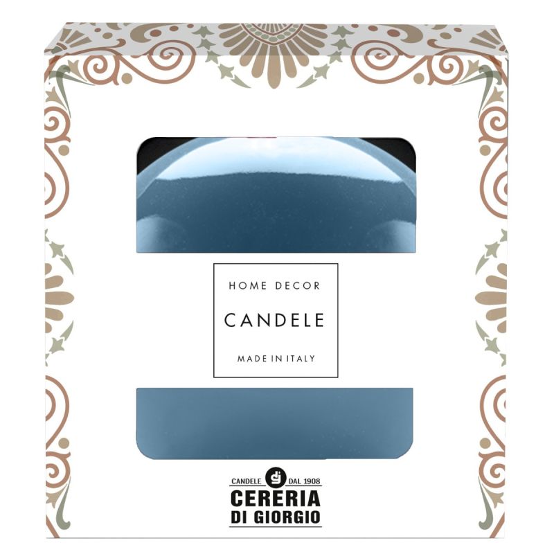 Candela sfera Laccata  Ø 10 cm -  1 pezzo - Dusty Blue -  Home Decor 