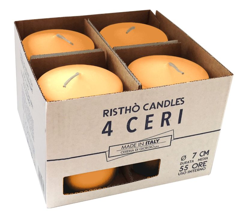 Ceri Ø 7 cm h. 10 cm 4 pezzi - Pesca