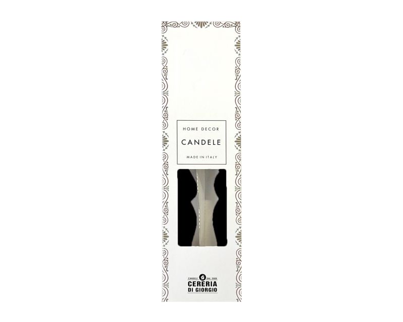 Set 2 candele voluta laccate h 30 cm - Nero