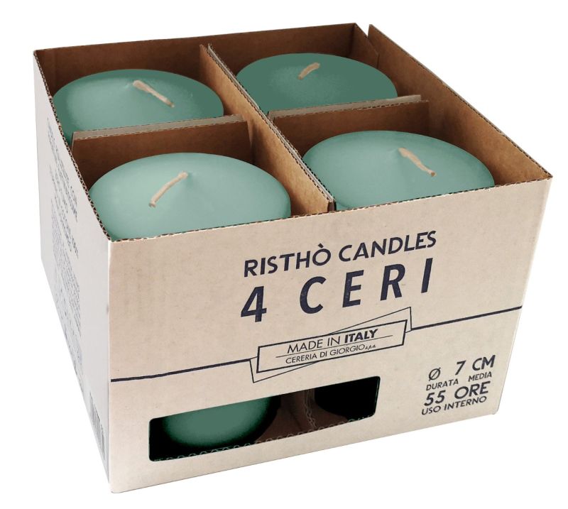 Ceri Ø 7 cm h. 10 cm 4 pezzi -Grigio Verde 