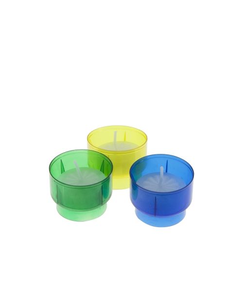 Luminelli votivi con coppetta in policarbonato - Assortiti Cartone 450 pezzi