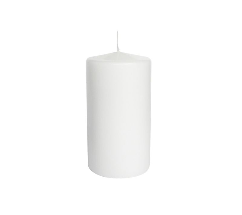 12 Candele diametro 6 cm altezza 10 cm - Bianco