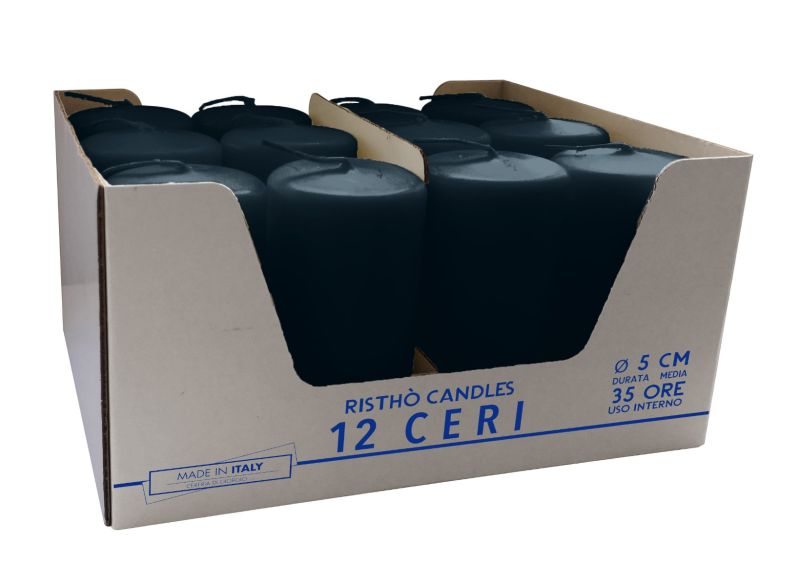 Ceri Ø 5 cm h. 10 cm 12 pezzi -Blu notte