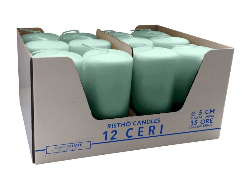 Ceri Ø 5 cm h. 10 cm 12 pezzi -Grigio Verde