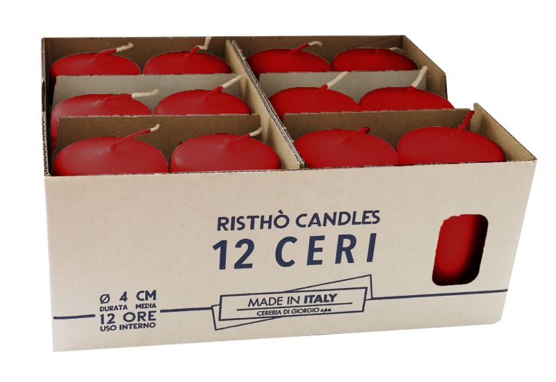 Ceri Ø 4 cm h. 7 cm 12 pezzi - Bordeaux