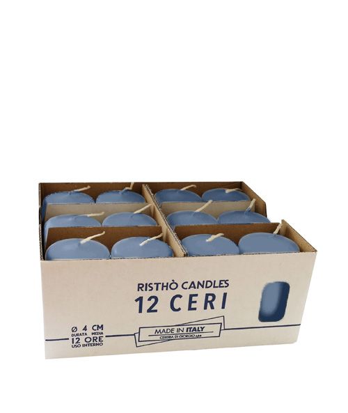 Ceri Ø 4 cm h. 7 cm 12 pezzi - Dusty Blue