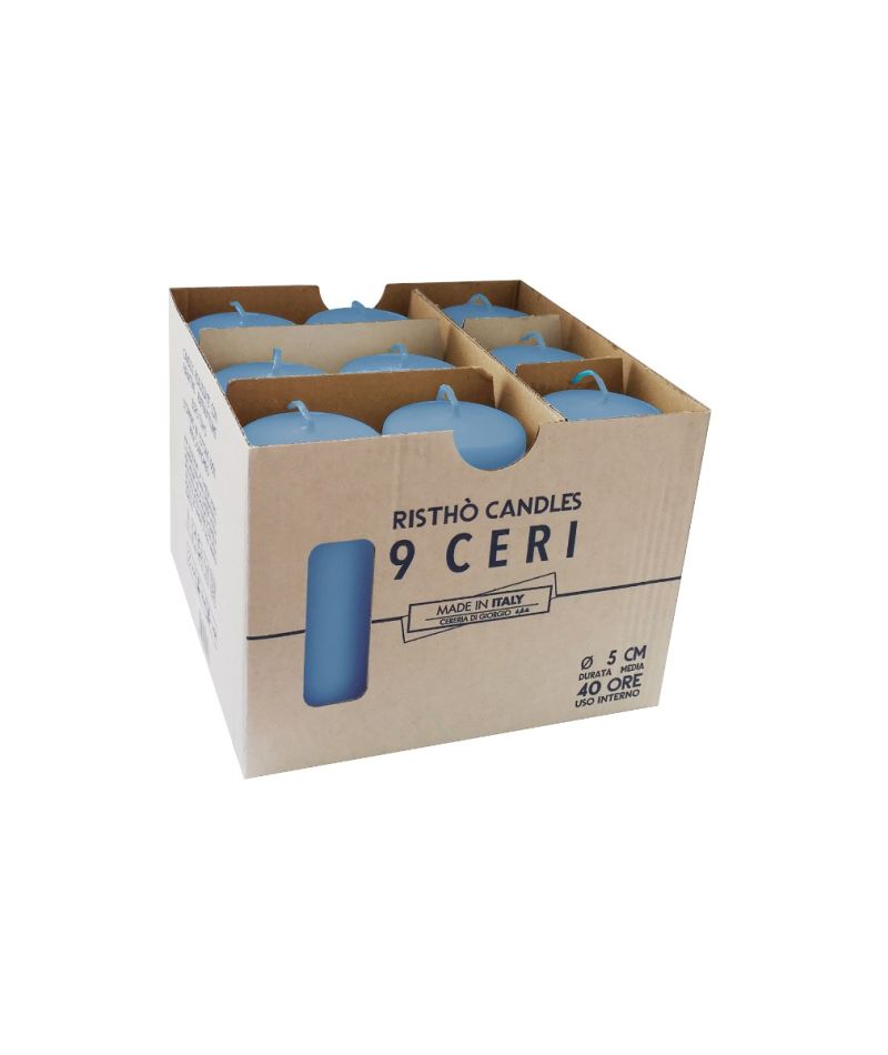Ceri Ø 5 cm h. 12 cm 9 pezzi - Dusty Blue