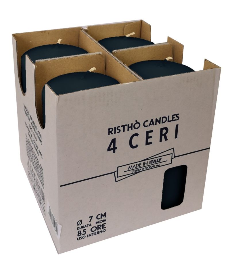 Ceri Ø 7 cm h. 15 cm 4 pezzi - Blu Notte