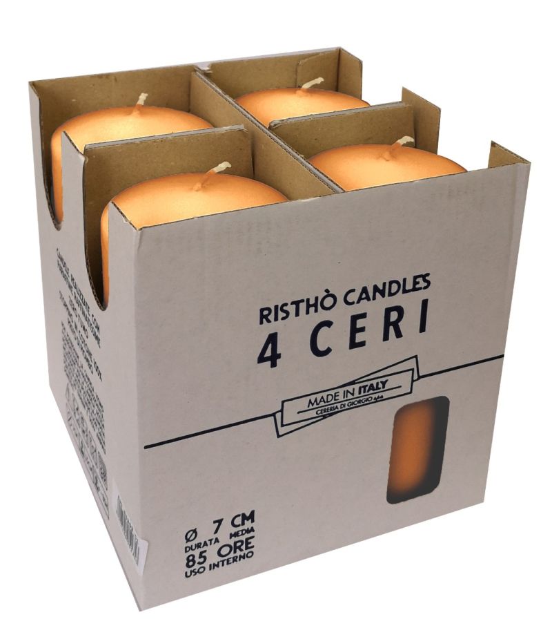 Ceri Ø 7 cm h. 15 cm 4 pezzi -Pesca