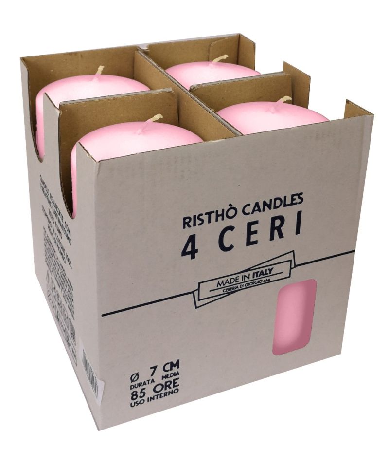 Ceri Ø 7 cm h. 15 cm 4 pezzi -Rosa Polvere