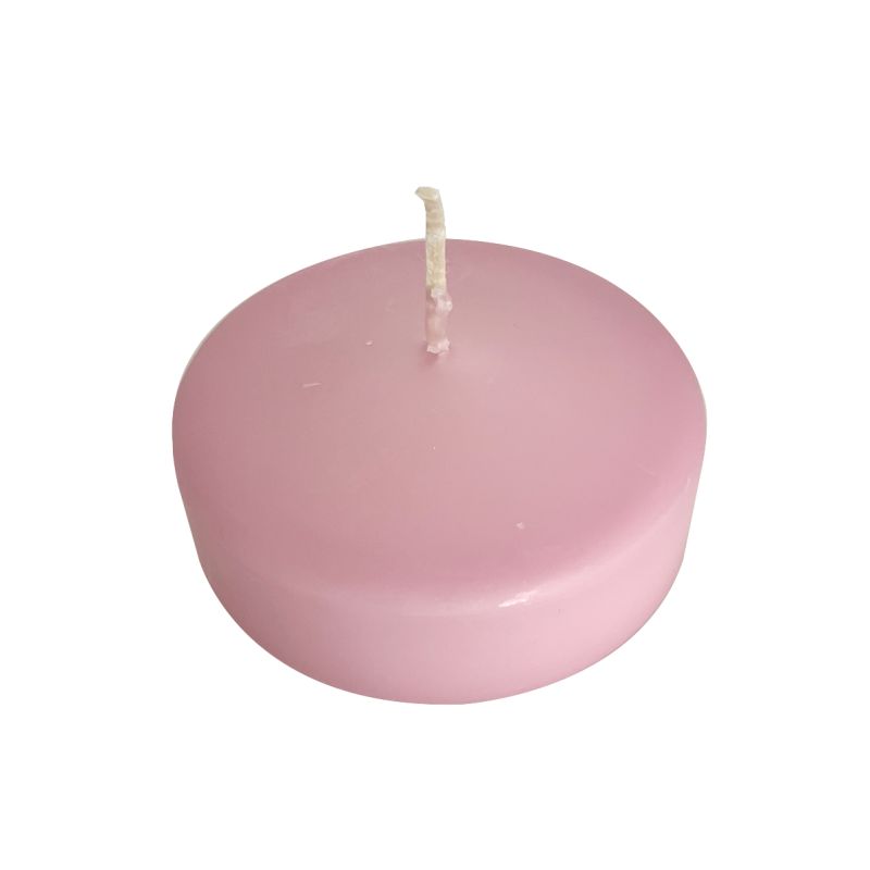 Candele galleggianti, diam. 7 cm, h.1,5, 12 pcs- Rosa Polvere.