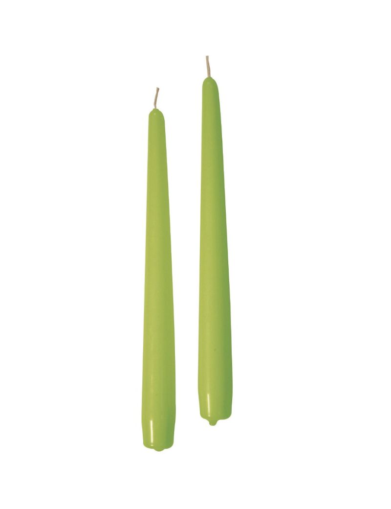 Candele coniche Ø 2,2 cm h. 30 cm 12 pezzi - Pistacchio