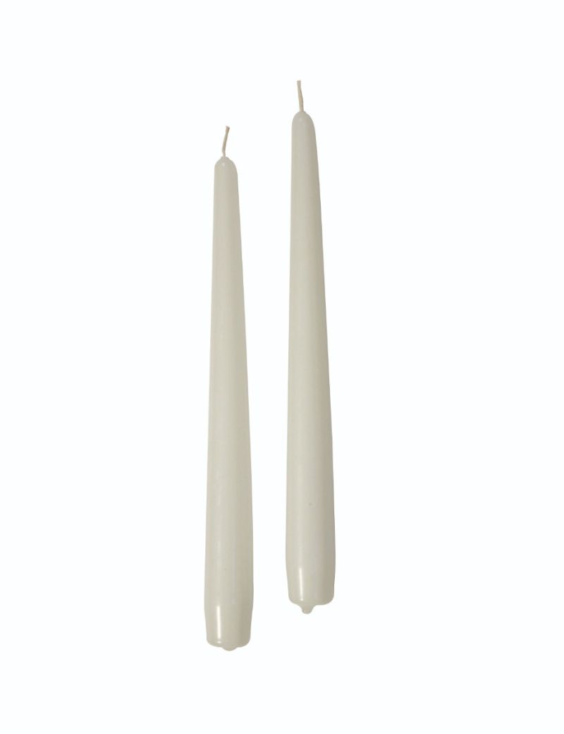 Candele coniche Ø 2,2 cm h. 25 cm 10 pezzi - Bianco