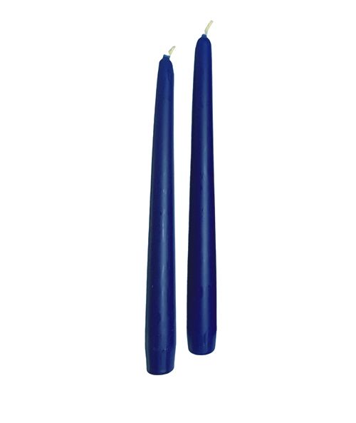 Candele coniche Ø 2,2 cm h. 25 cm 10 pezzi - Blue Dusk