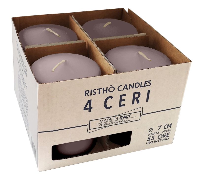 Ceri Ø 7 cm h. 10 cm 4 pezzi -Prugna