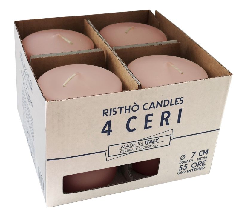 Ceri Ø 7 cm h. 10 cm 4 pezzi - Cipria 