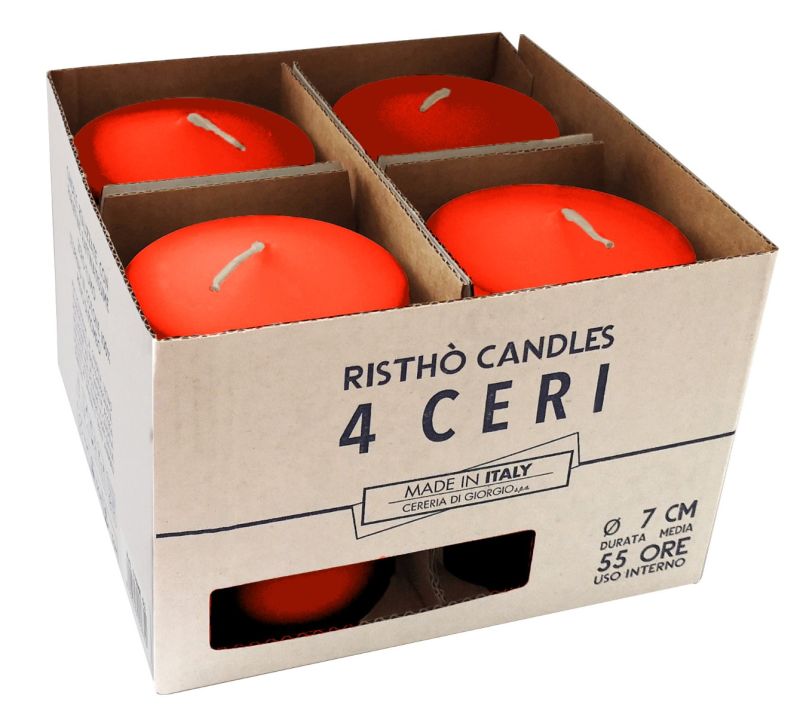 Ceri Ø 7 cm h. 10 cm 4 pezzi - Pumpkin