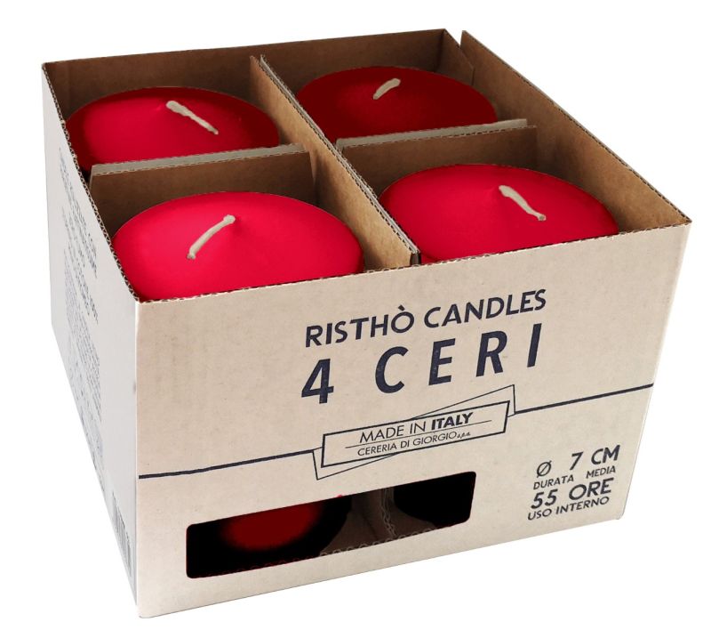 Ceri Ø 7 cm h. 10 cm 4 pezzi - Idian Red