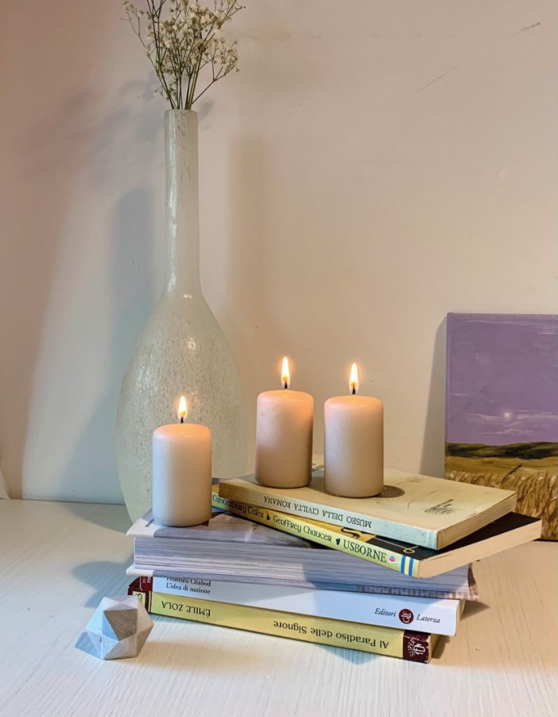 16 Candele Cero diametro 4 cm altezza 5 cm - Bianco