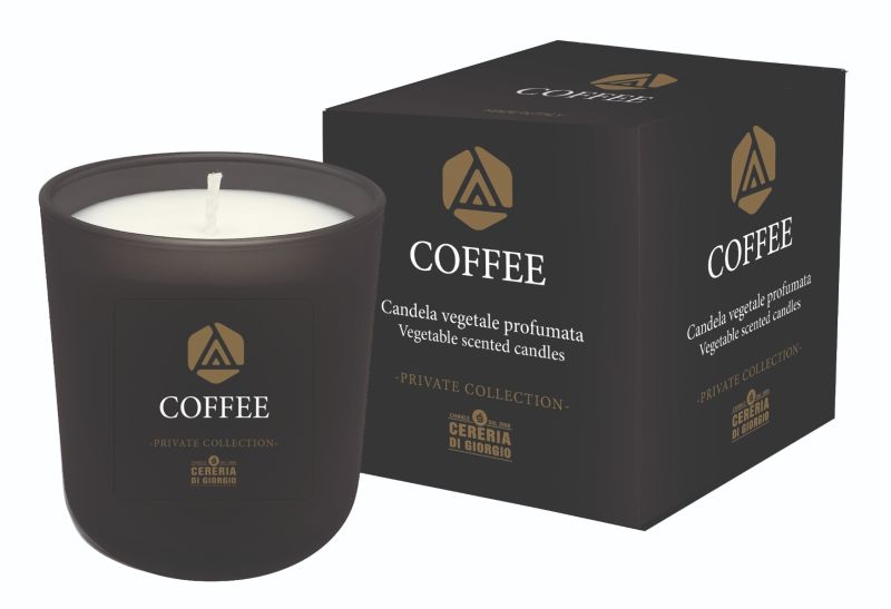 Candela Vegetale Vegana profumata in bicchiere Aromaterapia Black - Caffè - 44 ORE