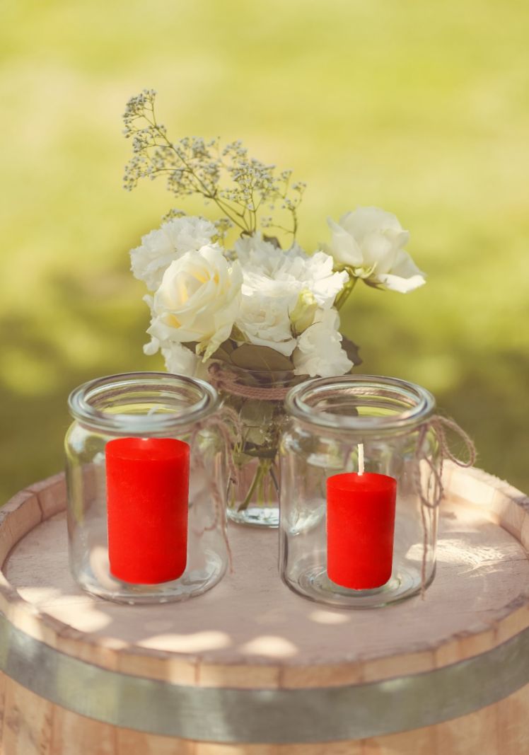 16 Candele Cero diametro 4 cm altezza 5 cm - Rosso